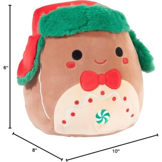 Squishmallows 10-Inch Peterson The Gingerbread Man- Official Jazwares Plush- Collectible Soft & Squishy Stuffed Animal Toy- Gift for Kids Girls & Boys image {3}