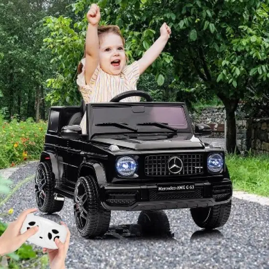 Licensed Mercedes Benz G63 Kids Car, 12V Kids Ride on Car w/Remote Control, Wheels Suspension, Safety Lock, Soft Start, Music, Electric Car for Kids image {4}