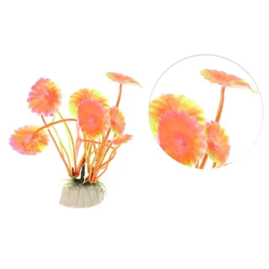 Unique Bargains Aquarium Plastic Plants for Fish Tank Landscape Decoration Pink 10 Pcs image {2}
