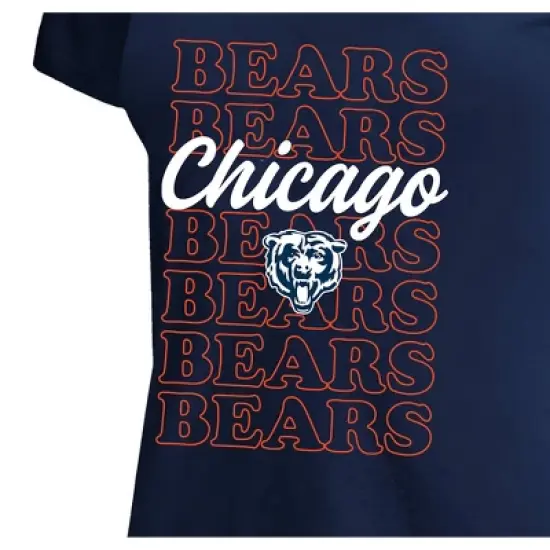 NFL Chicago Bears Women's Plus Size Short Sleeve V-Neck T-Shirt image {2}