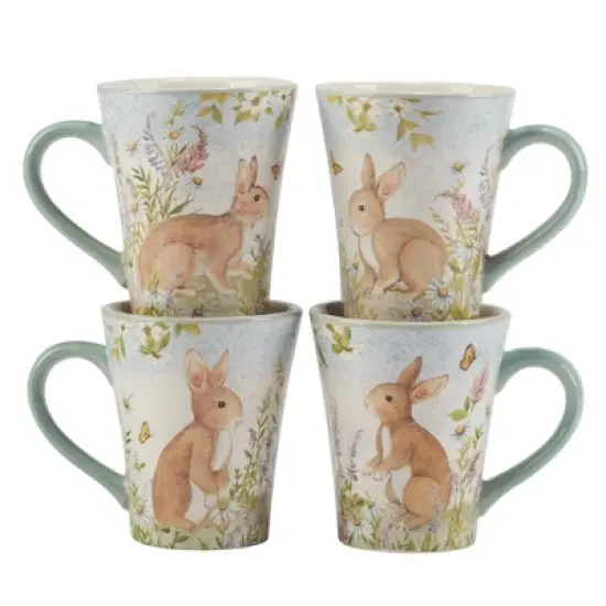 Certified International (Set of 4) 16oz Easter Meadow Mugs image {5}
