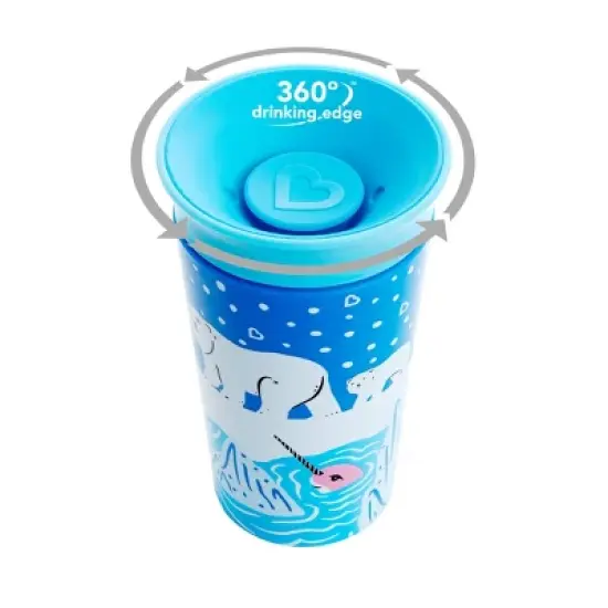 Munchkin Miracle 360&deg; Wild Love Sippy Cup - 2pk - 9oz  Orca/Polar image {2}