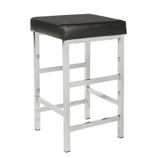 26" Chrome Backless Counter Height Barstool - OSP Home Furnishings	 image {3}