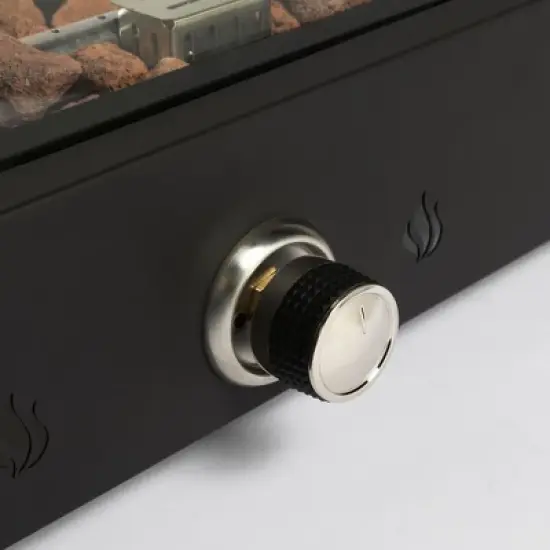 Christopher Knight Home Sibyl 40,000 BTU Propane Portable Steel 28" Fire Pit with Glass Wind Guard and Lava Rock image {6}