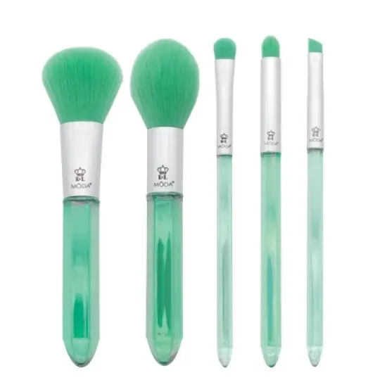 MODA Brush Mythical Crystal 5pc Makeup Brush Set, Includes Powder, Shadow, and Smoky Eye Makeup Brushes image {11}
