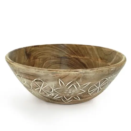 Mela Artisans Suru Valley Bowl Large in Natural over White image {4}