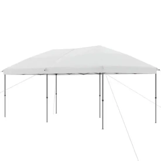 Resenkos Backyard Garden Canopy, Camping Canopy Screen Tent,10' x 19' Pop Up Canopy with Easy Up Steel Frame, 3-Level Adjustable Height and Carrying image {6}