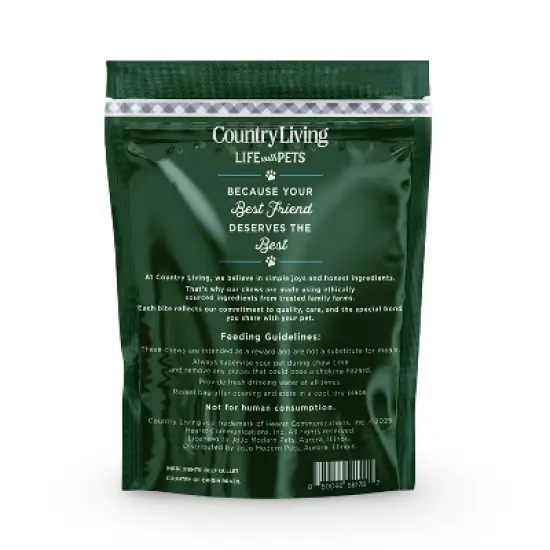 Country Living 6&rdquo; Gullet Flats Dog Treats &ndash; 20 Count Bag &ndash; All-Natural Beef Esophagus Chews &ndash; Single-Ingredient Dog Treats image {2}