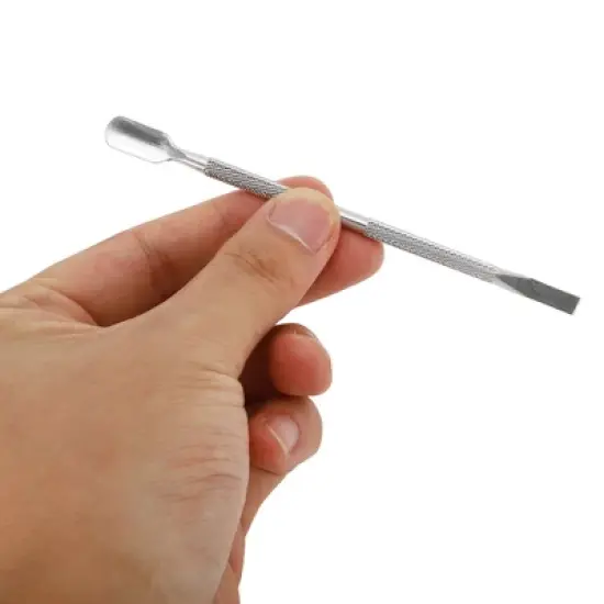Unique Bargains Multi-purpose Cuticle Pusher 5" Length Silver Tone 1 Pc image {4}