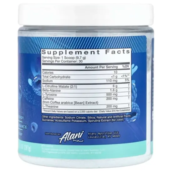 Alani Nu Pre-Workout, BreezeBerry&trade;, 10.2 oz (291 g) image {1}