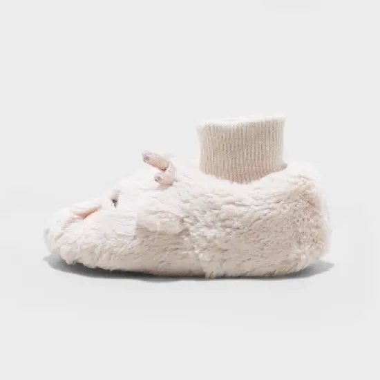 Toddler Girls' Doe Fawn Bootie Slippers - Cat & Jack&trade; Tan image {1}
