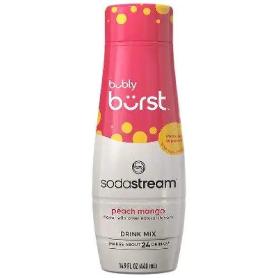 SodaStream Bubly Burst Peach Mango Flavor Mix - 14.9 fl oz image {9}