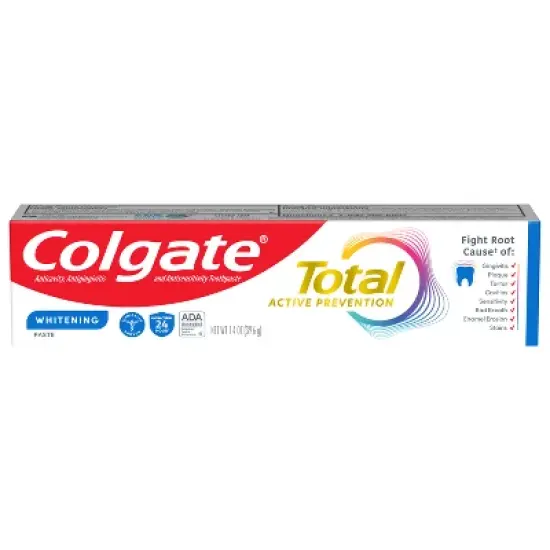 Colgate Total Travel Size Whitening Paste Toothpaste - Trial Size - 1.4oz image {10}