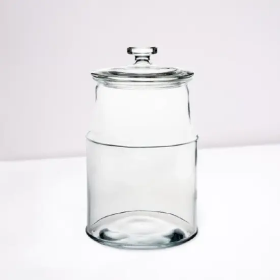 Amici Home Carlisle Glass Canister Round Jar, Food Safe, Airtight Lid with Handle and Plastic Gasket, For Kitchen & Pantry image {2}
