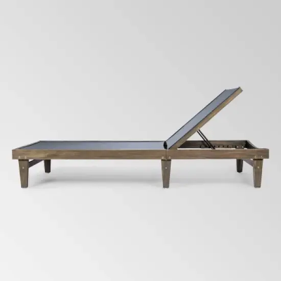 Summerland 2pk Wood & Mesh Chaise Lounge: Patio Seating, Weather-Resistant - Christopher Knight Home image {8}