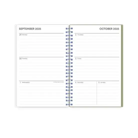 Blue Sky Weekly/Monthly Planning Calendar 5"x8" Barbara Green image {4}
