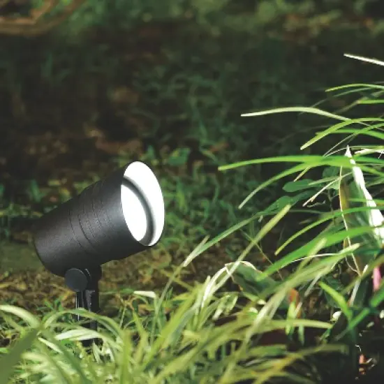 VAXCEL Low-Voltage Aluminum Black Outdoor Landscape Path Flood Light LED Clear Glass image {10}