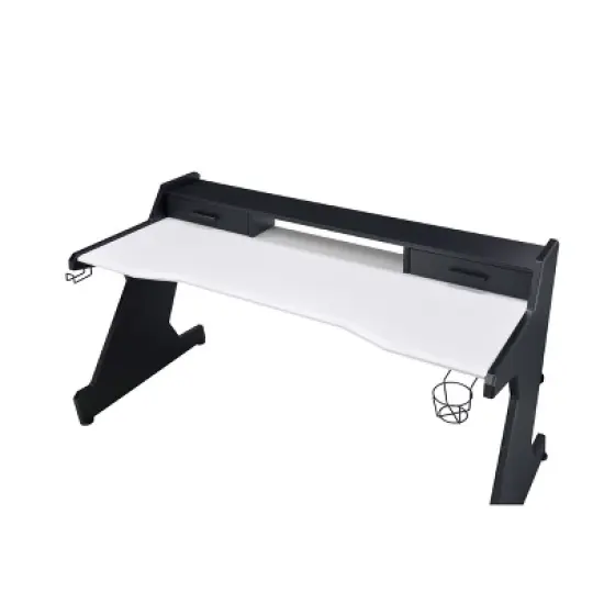 Bigga Gaming Desk Black/White - Acme Furniture image {3}