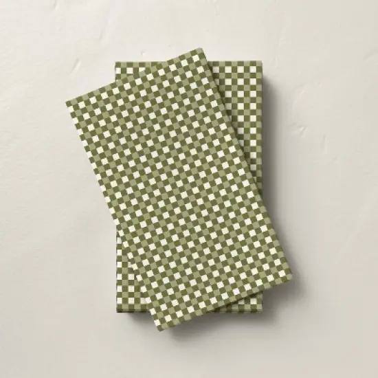 16ct Gingham Paper Guest Towels Green - Hearth & Hand&trade; with Magnolia image {3}