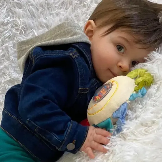 HABA Teether Cuddly Rainbow Round - Soft Activity Toy with Rattling & Teething Elements image {5}