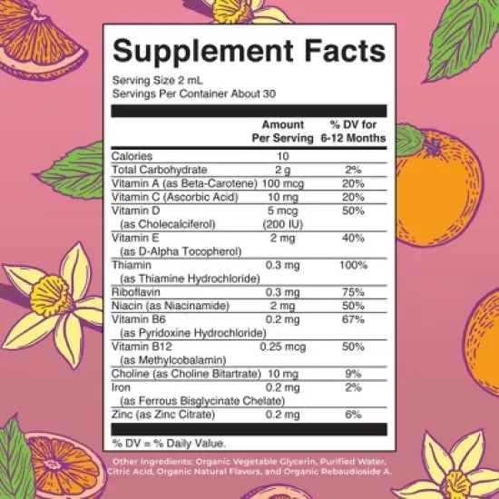 MaryRuth's Organic Infant Multivitamin with Iron Liquid Drops image {1}