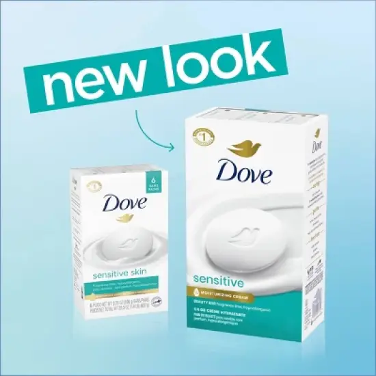 Dove Beauty Sensitive Skin Moisturizing Mini Bar Soap - Fragrance-Free - Travel Size - 2.6oz image {7}