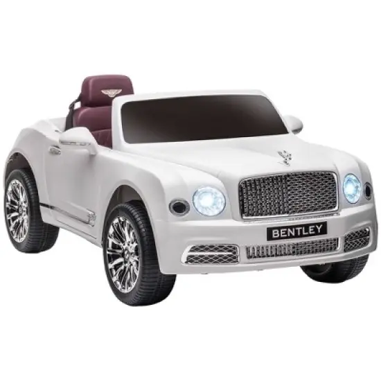 Aosom Bentley 12V Ride on Car with Remote Control, Battery Powered Car with Suspension, Startup Sound, Forward & Backward Function, LED Lights, MP3, Horn, Music, 2 Motors, for 37-72 Months image {6}