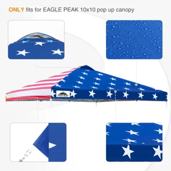 EAGLE PEAK 10x10 Pop Up Canopy Instant Tent w/ 4 Weight Bags image {5}