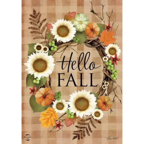 Briarwood Lane Double Sided Garden Flag 12x18 For Outdoor Hello Fall Wreath Double-Sided For Fall Garden Flag Flags For Outside image {4}