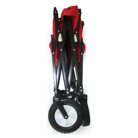 Mac Sports Collapsible Folding Steel Frame Outdoor Garden Wagon, Red (2 Pack) image {4}