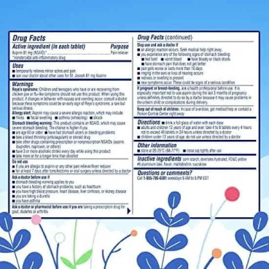 St.Joseph Aspirin 81 Mg Chewable 108 Count image {4}