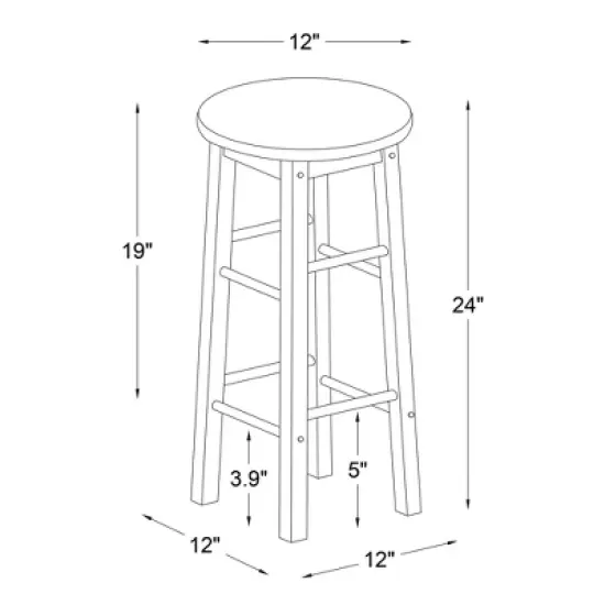 24" Killian Counter Height Barstool - Linon image {8}