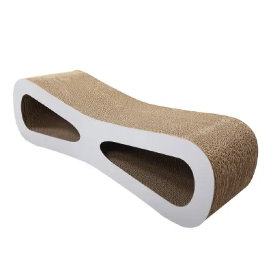 DOMETOUR Cat Scratcher Cat Toy Corrugated Cardboard Figure 8 Shape image {2}