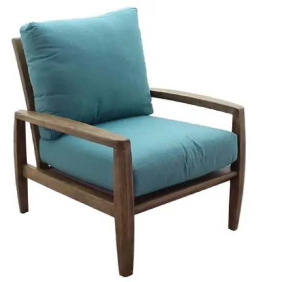 Courtyard Casual Avalon FSC Teak 4 pc Sofa Seating Group  Includes:  One Sofa, Two Club Chairs and One Coffee Table image {6}
