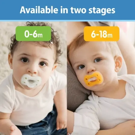 Dr. Brown's Advantage One-Piece Lightweight Silicone Pacifier Stage One, with one Glow-in-the-Dark Pacifier - 3pk image {8}