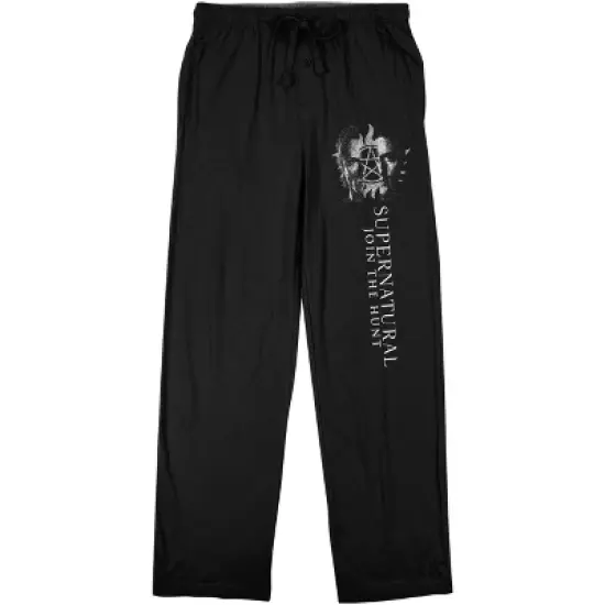 Supernatural Winchester Bros Men's Black Sleep Pajama Pants image {4}