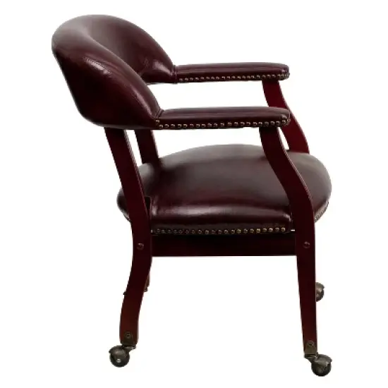 Emma and Oliver Conference Chair with Accent Nail Trim  and Casters image {7}