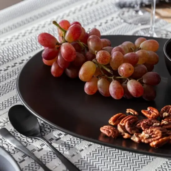 over&back Coupe Hand-Finished Stoneware Oval Serving Platter Semi-Matte image {6}