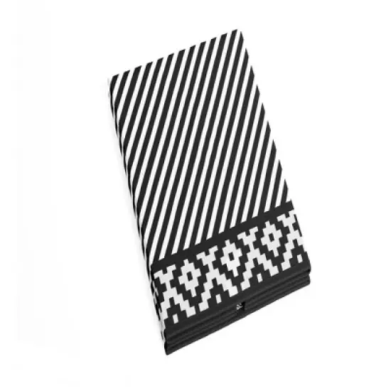 Bacati - Love Black/White Collapsible Laundry Hamper image {2}