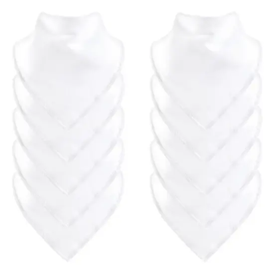 Hudson Baby Infant Cotton Fleece Bandana Bibs 10pk, White, One Size image {1}