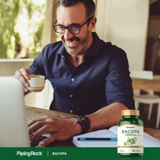 Piping Rock Bacopa Monnieri 1000 mg | 180 Capsules image {5}