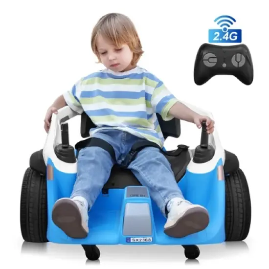 JOYRACER 24V Ride-On Bumper Car w/ Remote, 2&times;100W for Kids Ages 3&ndash;10, 3 Speeds, 360&deg; Spin, High/Low Speed, EVA Tires, Horn/Bluetooth/Music/MP3 image {7}