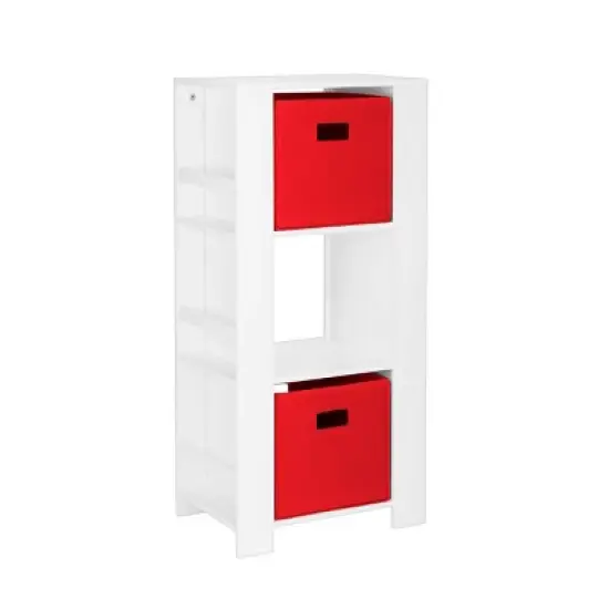 Kids' Book Nook Collection Cubby Storage Tower and Bookshelves with 2 Bins - RiverRidge  image {5}