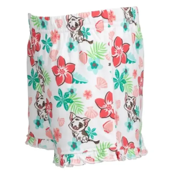 Disney Princess Princess Moana Rapunzel Jasmine Belle Baby Girls Tank Top and French Terry Shorts Infant image {7}