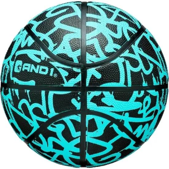 AND1 Fantom Graffiti Basketball: Official Regulation Size 7 (29.5 inches) - Deep Channel Construction, Made for Indoor Outdoor Games image {1}