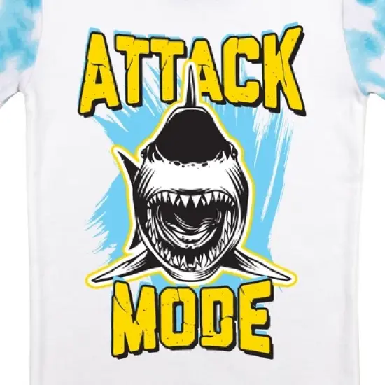 Attack Mode Youth Boy's Blue And White Wash Short Sleeve Shirt & Sleep Pants Set image {2}