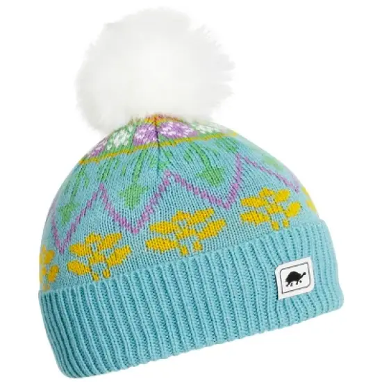 Turtle Fur Girls' Snow Queen Faux Fur Pom Beanie image {4}