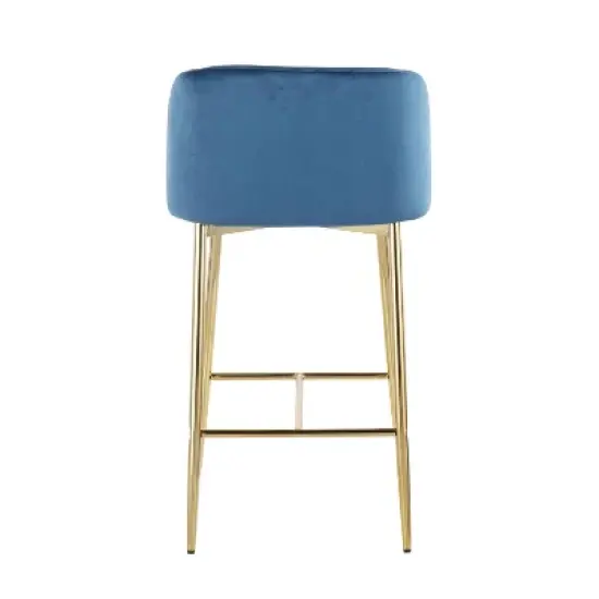 Set of 2 Fran Contemporary Counter Height Barstools - LumiSource image {4}