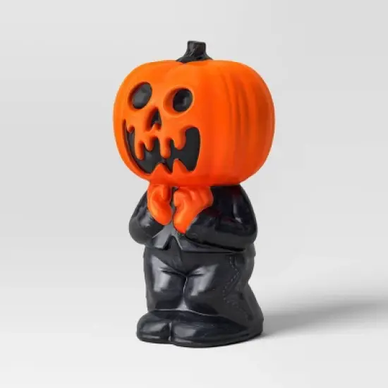 12.2" Scared Jack Lit Blow Mold Halloween Decorative Prop Orange - Hyde and EEK! Boutique&trade; image {2}