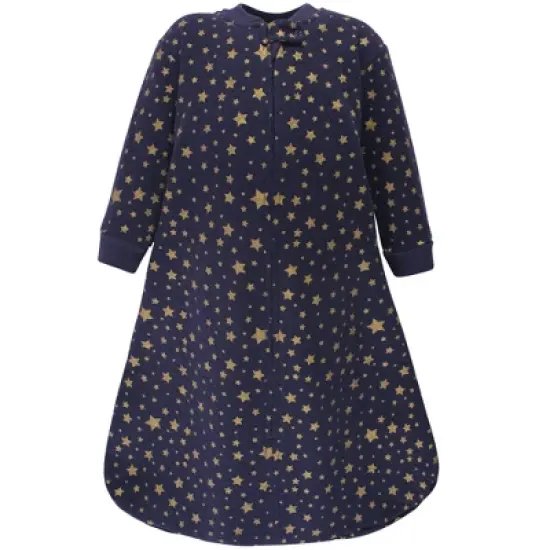 Hudson Baby Infant Premium Quilted Long Sleeve Sleeping Bag and Wearable Blanket, Metallic Stars image {2}